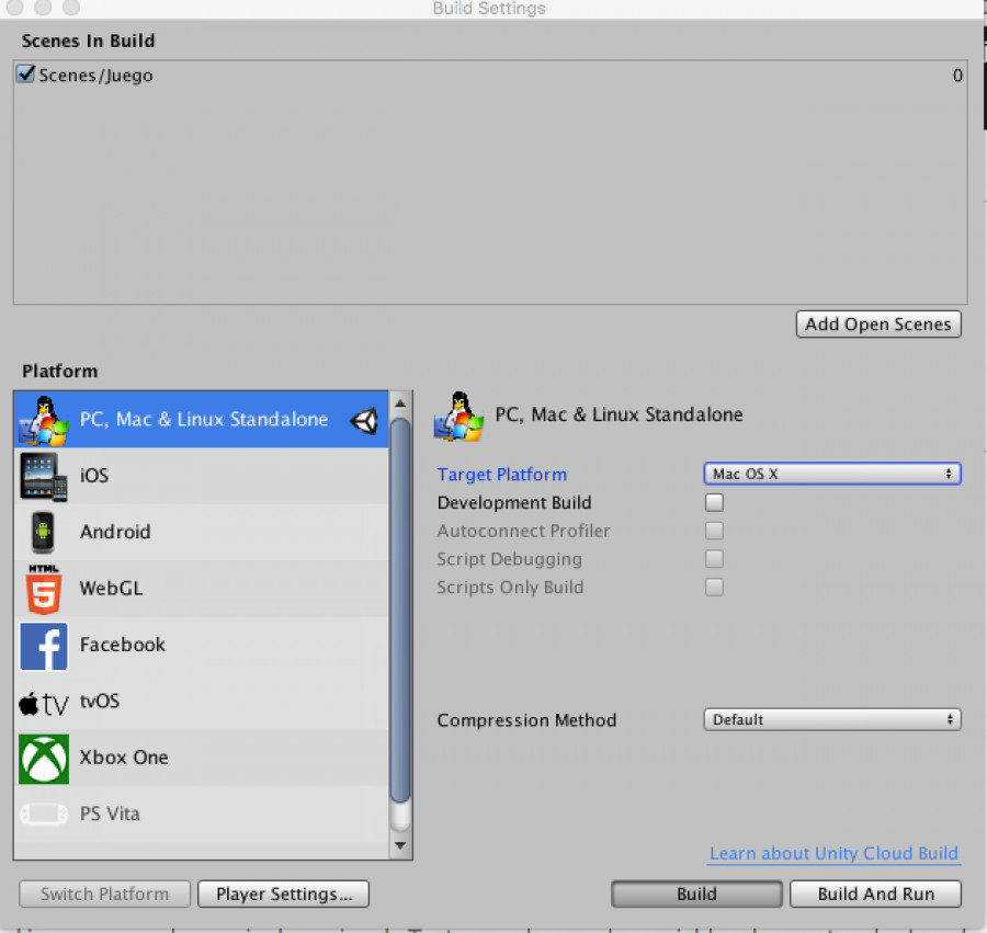 Build settings