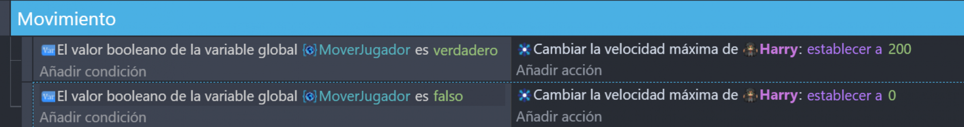 60 Eventos de Movimiento