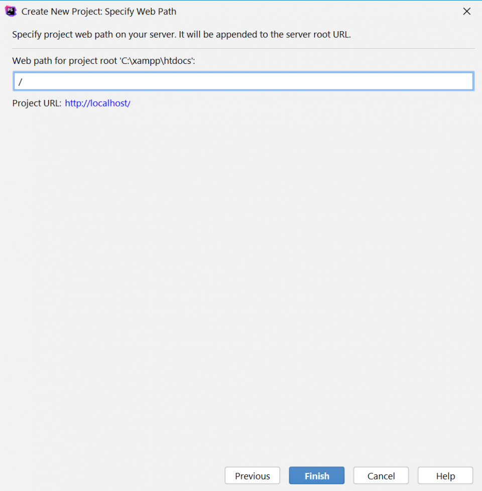 Nuevo proyecto phpStorm IV