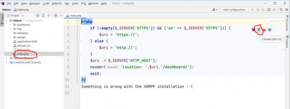Nuevo proyecto phpStorm VI